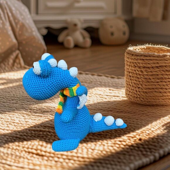 Crocheted Dinosaur Plushie | Handmade - Picture 2 of 7